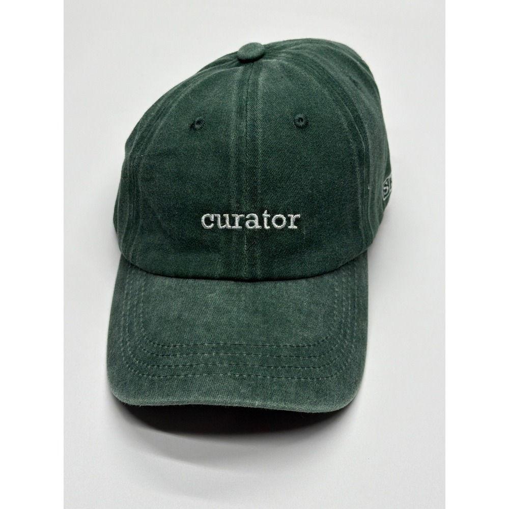 SHRM Curator Embroidered Dad Hat Adjustable Green Washed Cotton Cap